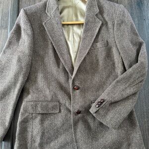Vintage Brown Herringbone Blazer Men’s
